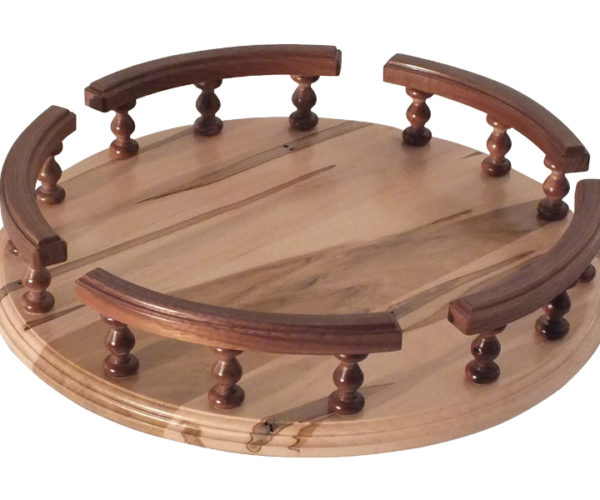 MWS Wormy Maple/Walnut Lazy Susan
