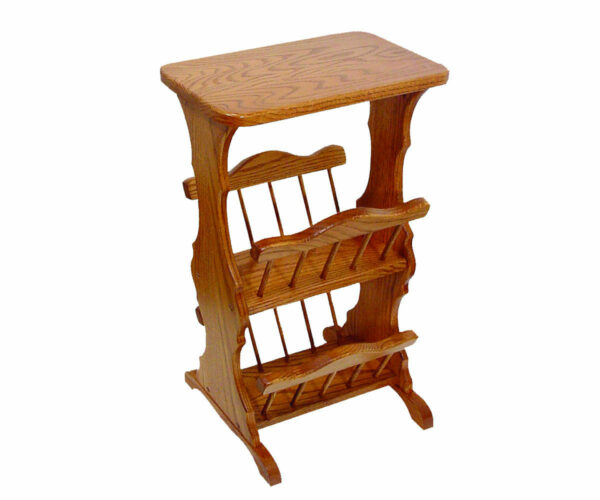 Double Magazine Rack with Top