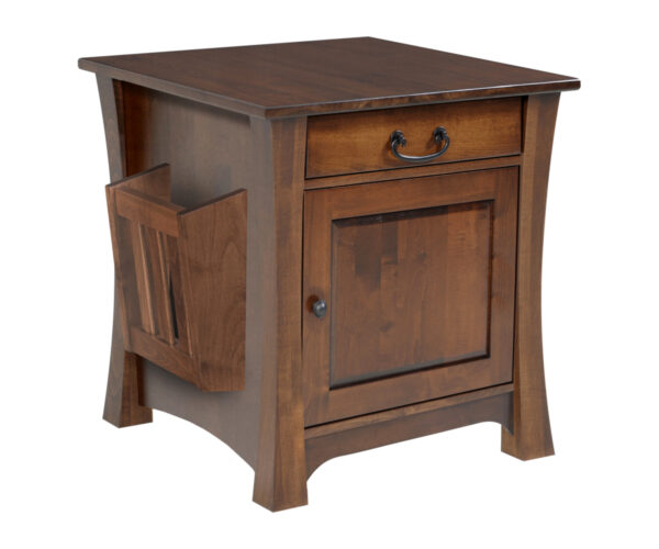 Woodbury Enclosed End Table with Magazine Rack