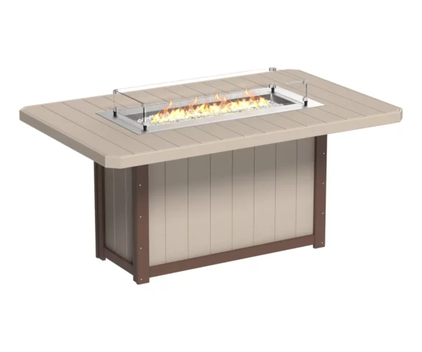 Lumin Fire Table 79" Rectangular - Counter Height