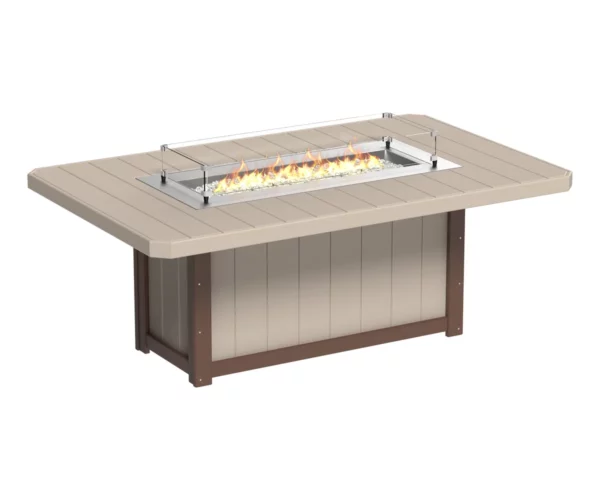 Lumin Fire Table 79" Rectangular - Dining Height